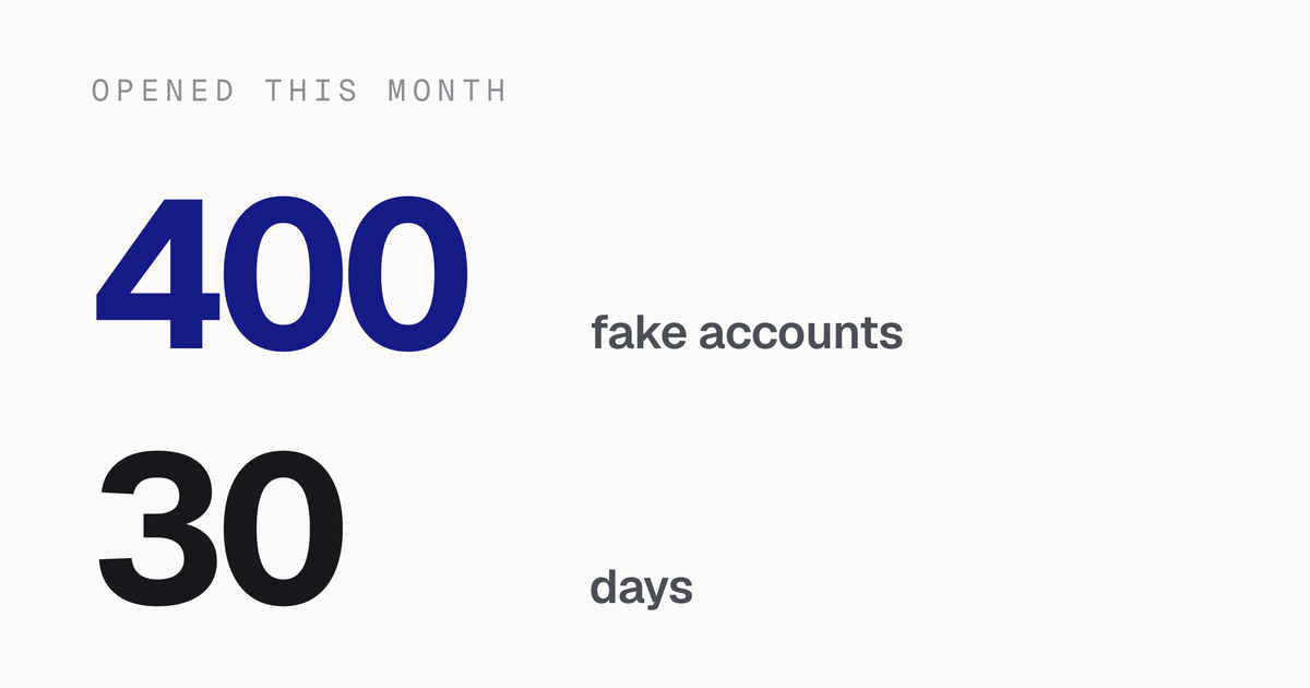 One device, 400 fake accounts: the six signals that gave the ring away